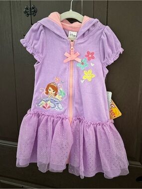 Disney Princess Sofia The First Swimsuit Cover Up Girl Size 2